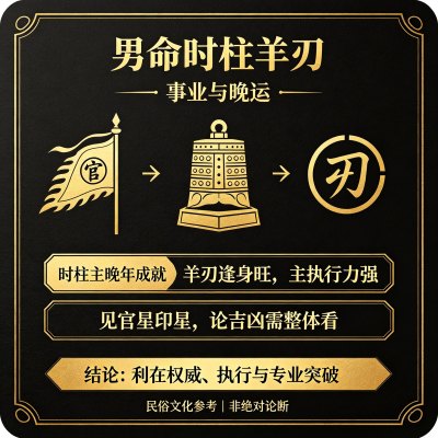 男命时柱羊刃是什么意思，时柱羊刃怎么化解